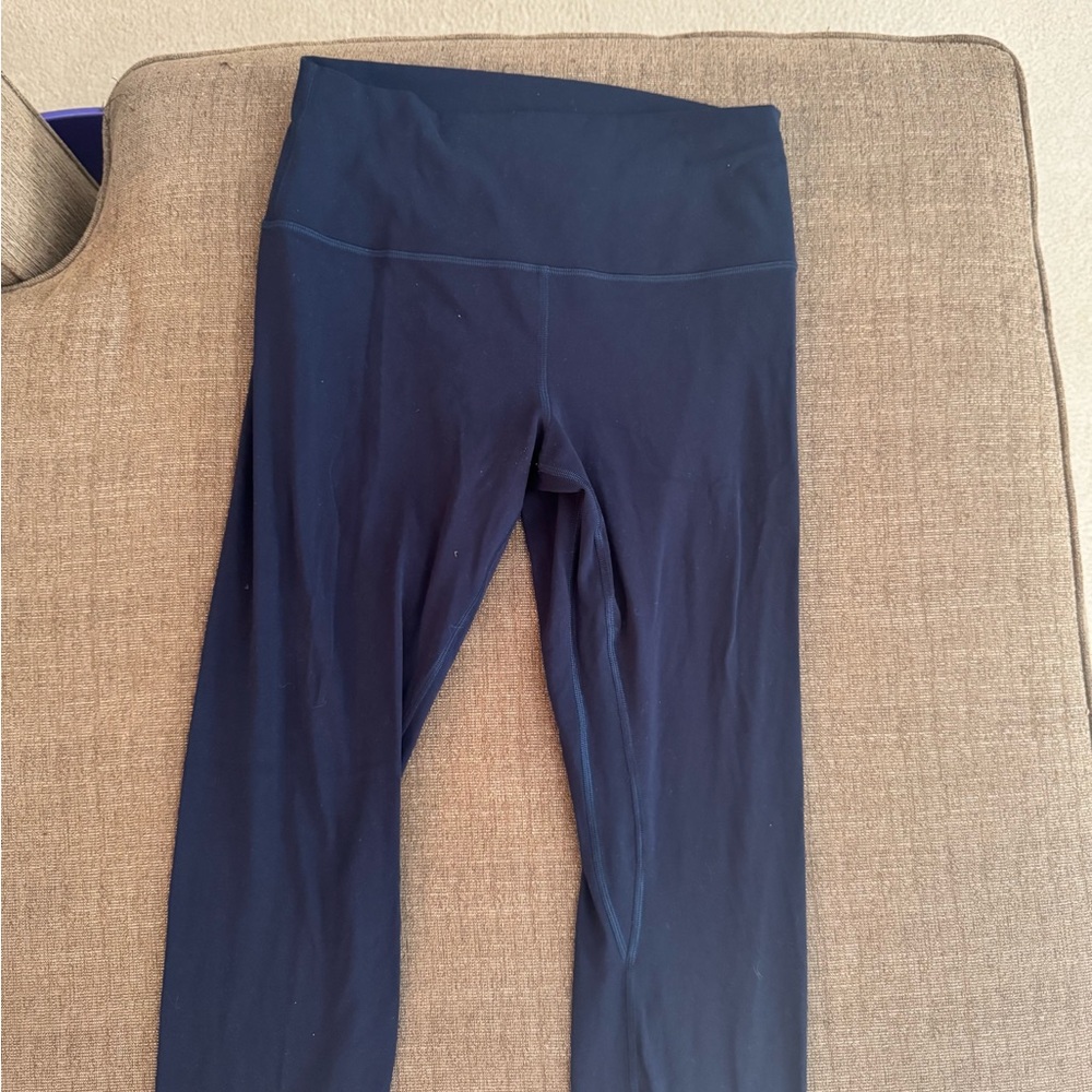 Navy Blue High-Waisted Leggings 28 inch